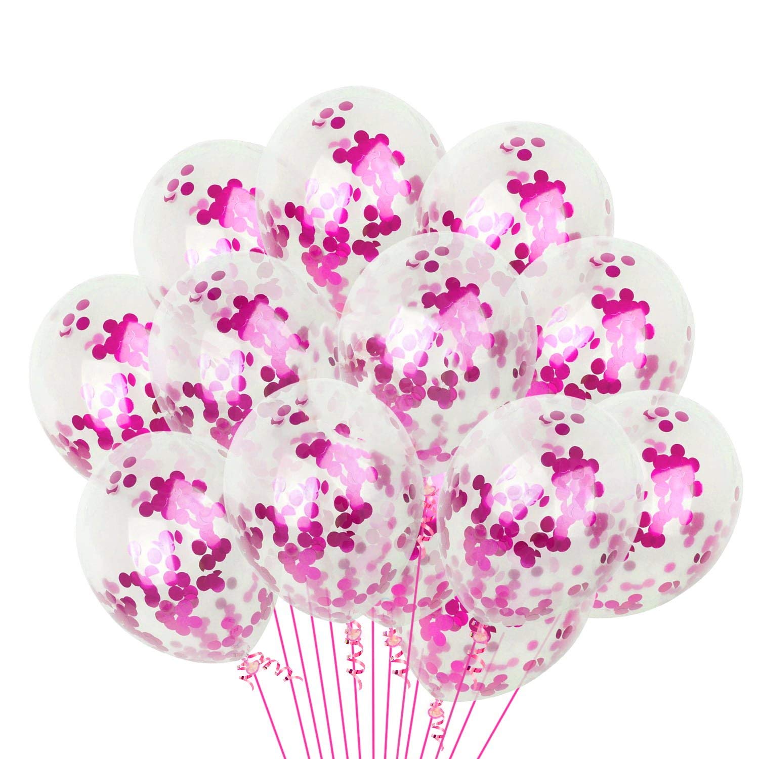 Party Propz Rubber Pack Of 50 Pcs Pink Confetti Balloons For Girls ...