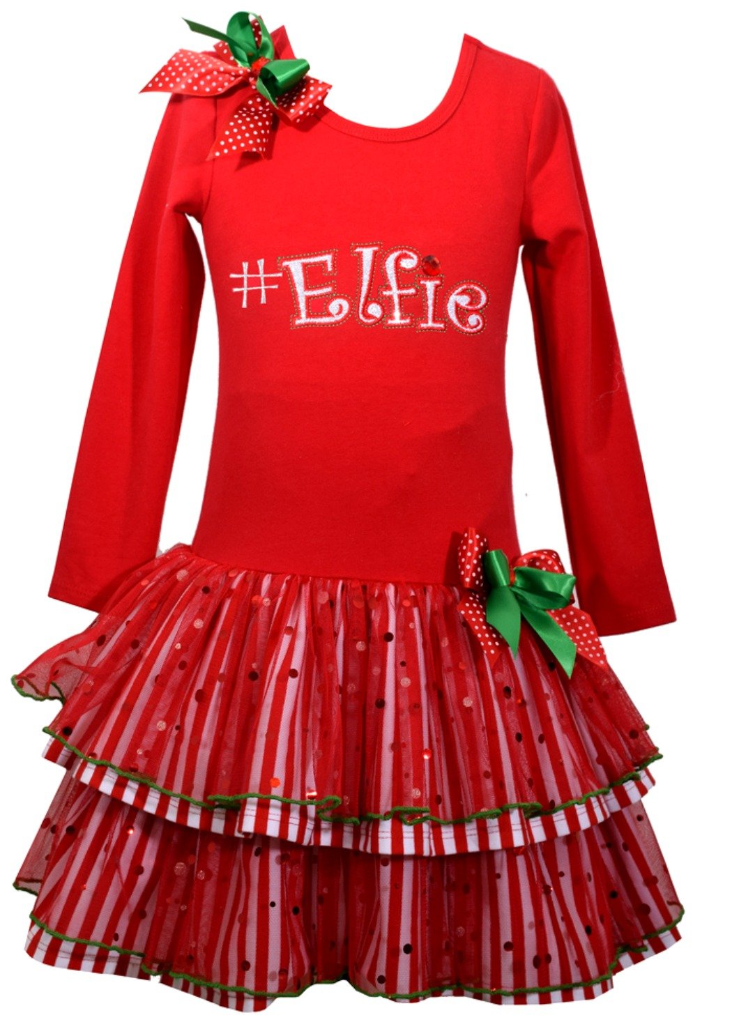 Bonnie Jean Holiday Christmas Dress - Red Corduroy Gingerbread for Baby, Toddler and Little Girls, (Red- Elfie Dress, 24 Months)