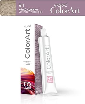 Profesyonel Tüp Saç Boyası 60 ml 9.1 Küllü Açık Sarı