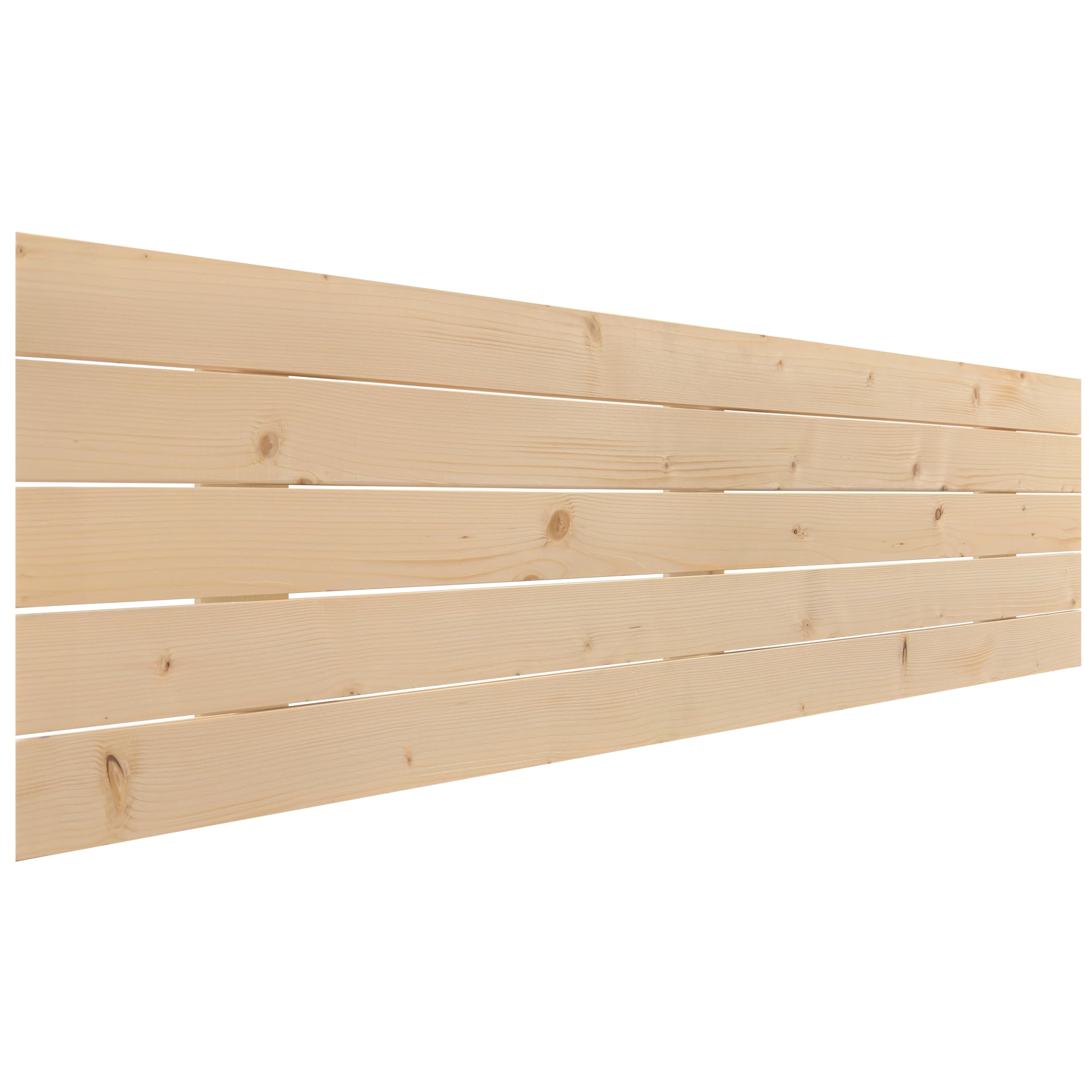 DHOME Cabecero de Madera Natural de Pino Estilo Palet Horizontal Cama Palets Herrajes incluidos (150x46 Palet 5)