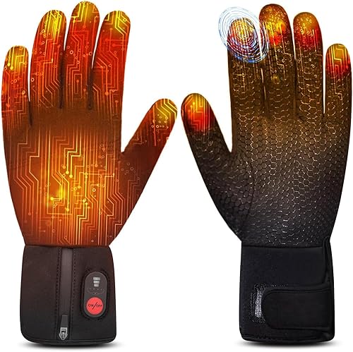 Miniatura 8 de Guantes térmicos para hombres y mujeres, guantes eléctricos finos y flexibles recargables con batería de larga duración para escribir