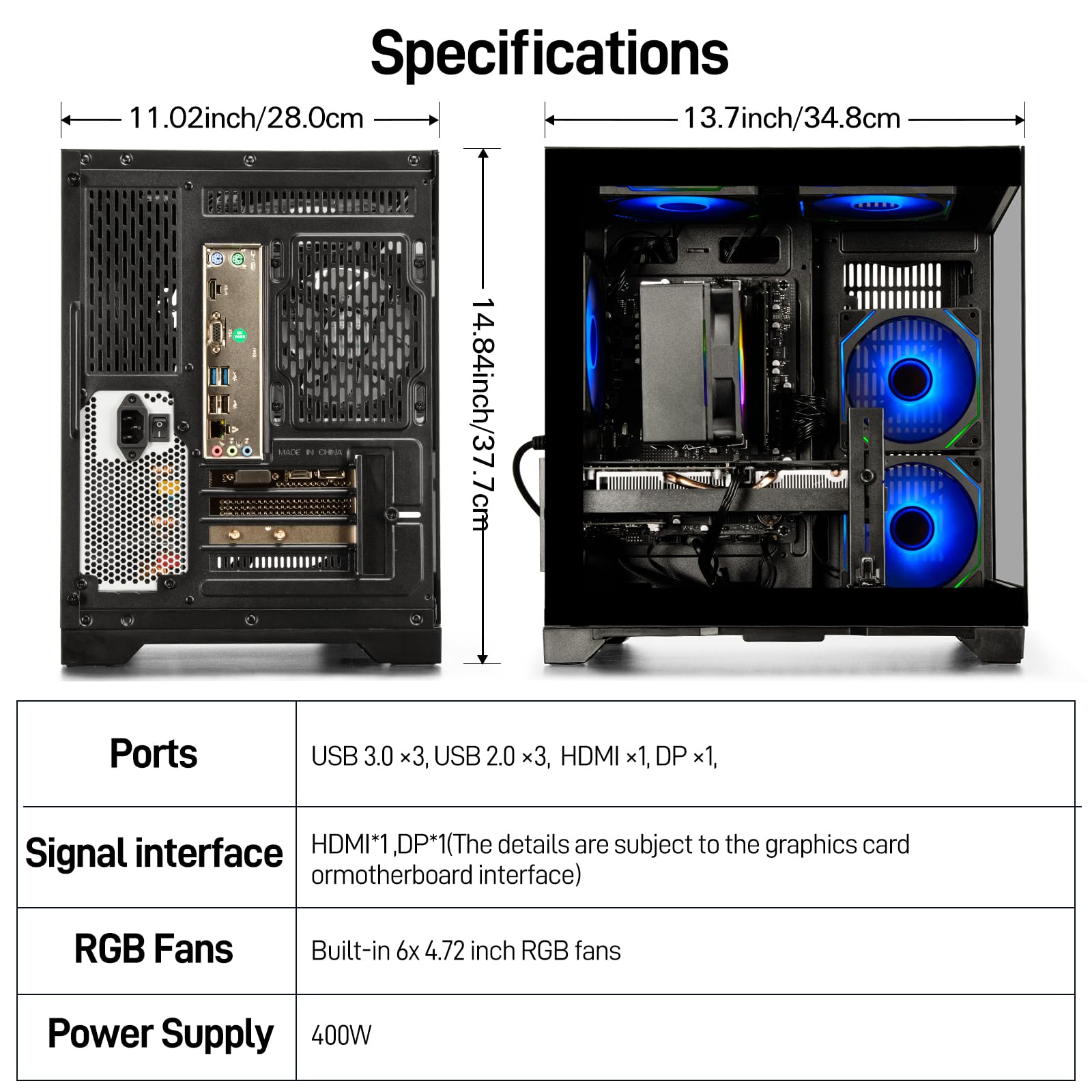 PC da gioco precostruito - Ryzen 5 4500, GeForce RTX 3050 Desktop | RAM DDR4 da 16 GB, SSD NVMe da 512 GB, WiFi 6 - Desktop per giochi, streaming, scuola, ufficio domestico e uso quotidiano