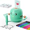 Drawing Robot for Kids,Montessori Educational Painting Toy for 5+ with Voice Interaction&16 Color Pens,Magic Drawing Robot with 100 Learning Word Cards,Ideal Gift for 5+ Year Old Boys Girls (Green)