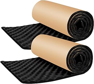20 mm Insulation Mat, 2 Roll Auto Self-Adhesive Sound-proofing Foam Mat, Car Sound Deadening, Noise Acoustic Dampening, Moisture Proof Waterproof, 200 cm x 50 cm