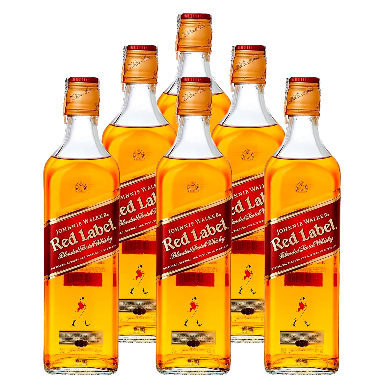 Johnnie Walker Whisky Red Label 500ml 6 Unidades | Amazon.com.br