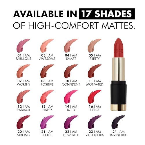 Miniatura 6 de Milani Bold Color Statement Matte Lipstick (0.14 oz), vegano, libre de crueldad animal labial con acabado mate completo.