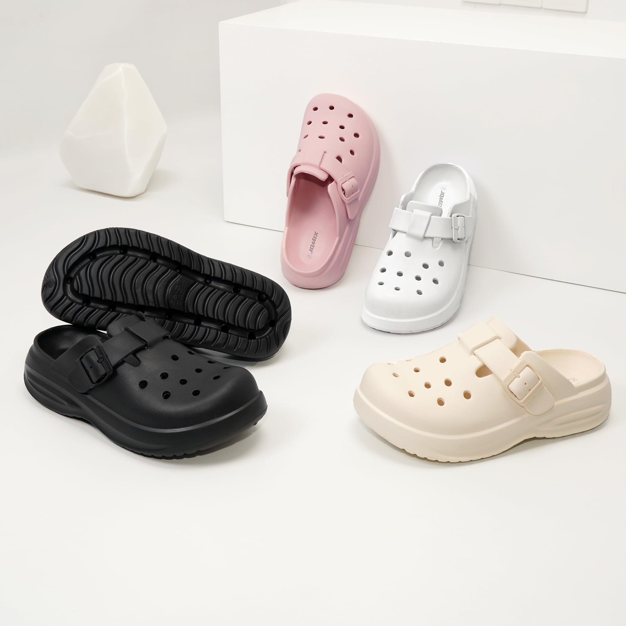 JOMIX Zoccoli Donna Sabot Estivi Ciabatte Gomma Eva Giardino Sanitari Platform Clog Comode Leggere