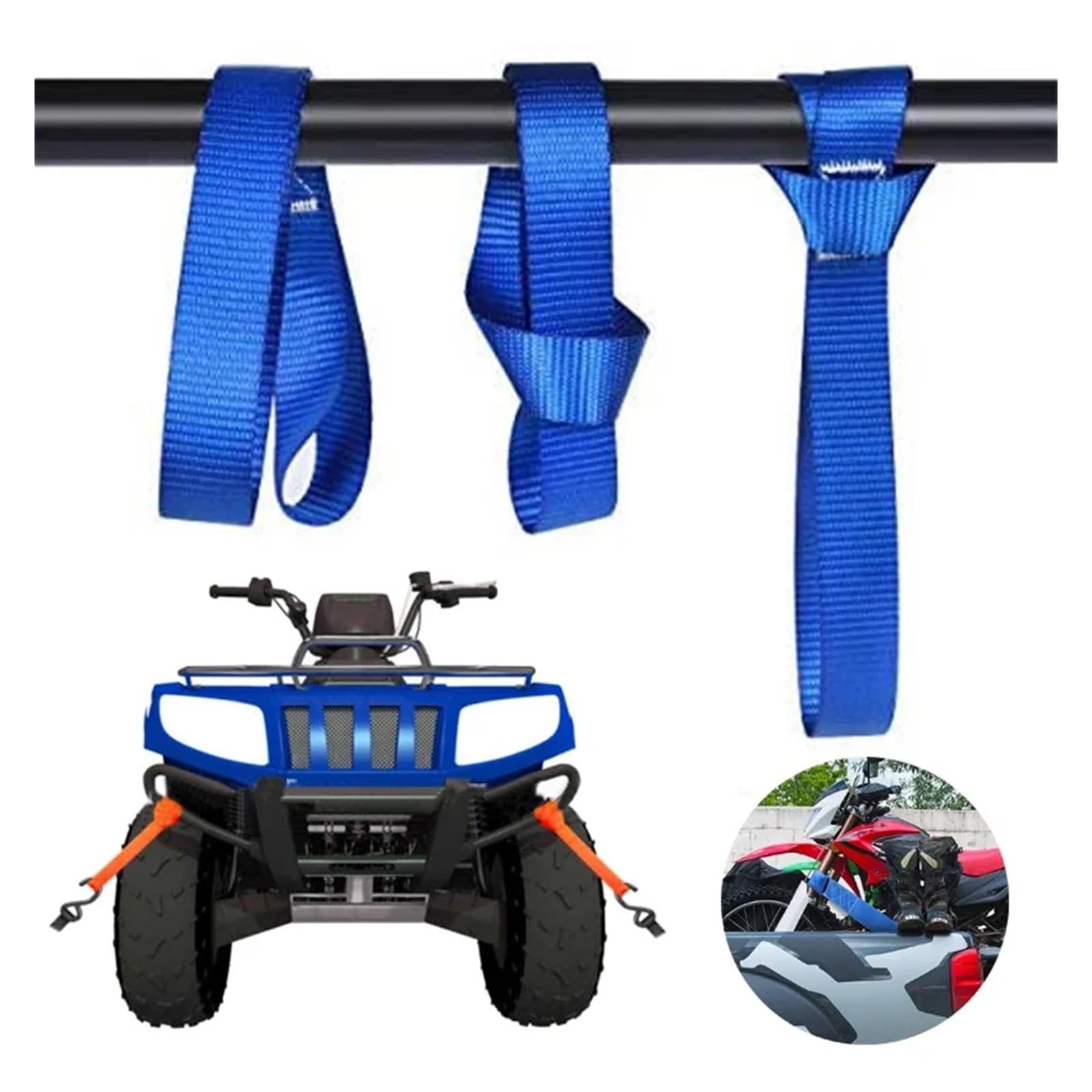 paski zapadkowe, Wielofunkcyjny samochód motocykl ładunek bagaż stałe pakowanie pasy mocujące pętla bagażnik nylon miękkie paski akcesoria samochodowe(46cm Orange)