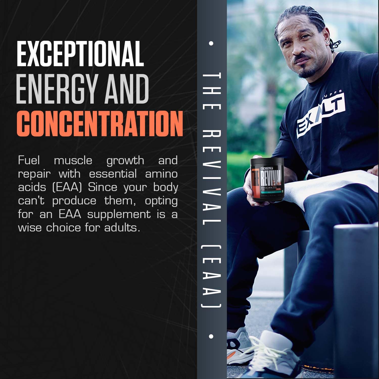 The Revival Essential Amino Acids (EAA) | 450 gm | 30 Servings | 6000mg EAA | Zero Added Sugar | Muscle Recovery | Increased Endurance (Fruit Punch) — Amazon image 5