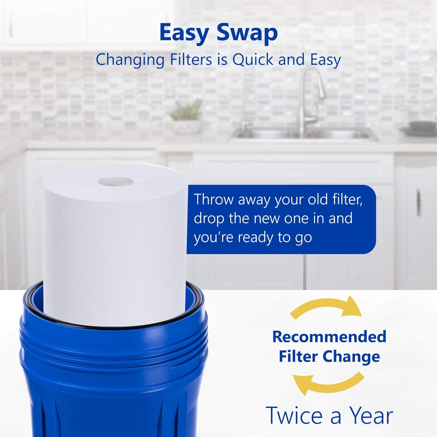 Express Water – Sediment Replacement Filter – Whole House Replacement Water Filter – SED High Capacity Water Filter – 5 Micron Water Filter – 4.5” x 10” inch…