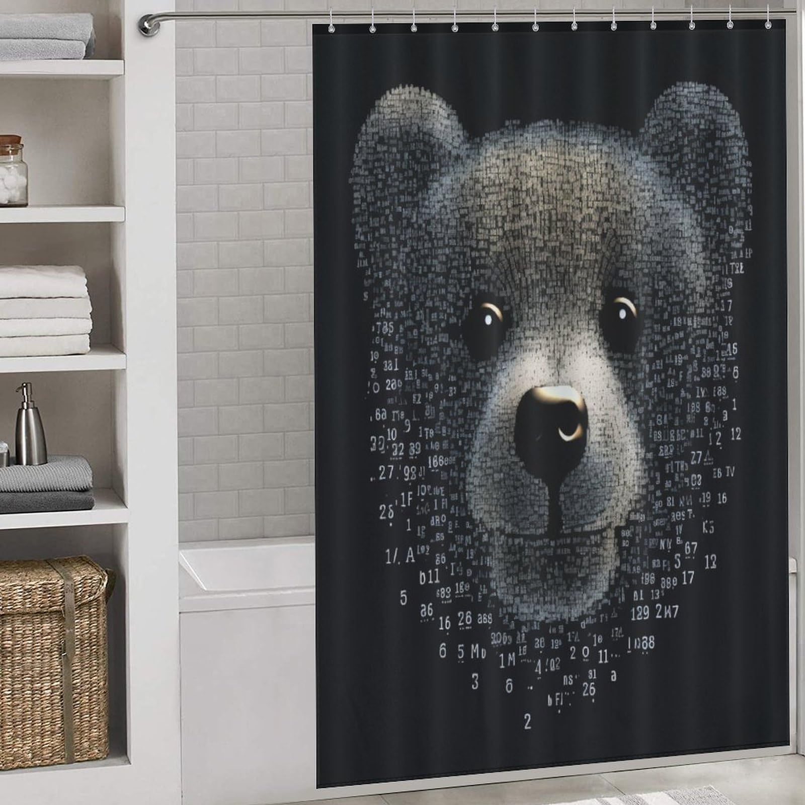 Rideau de douche ours de salle de bain pour créer une ambiance chalet nature