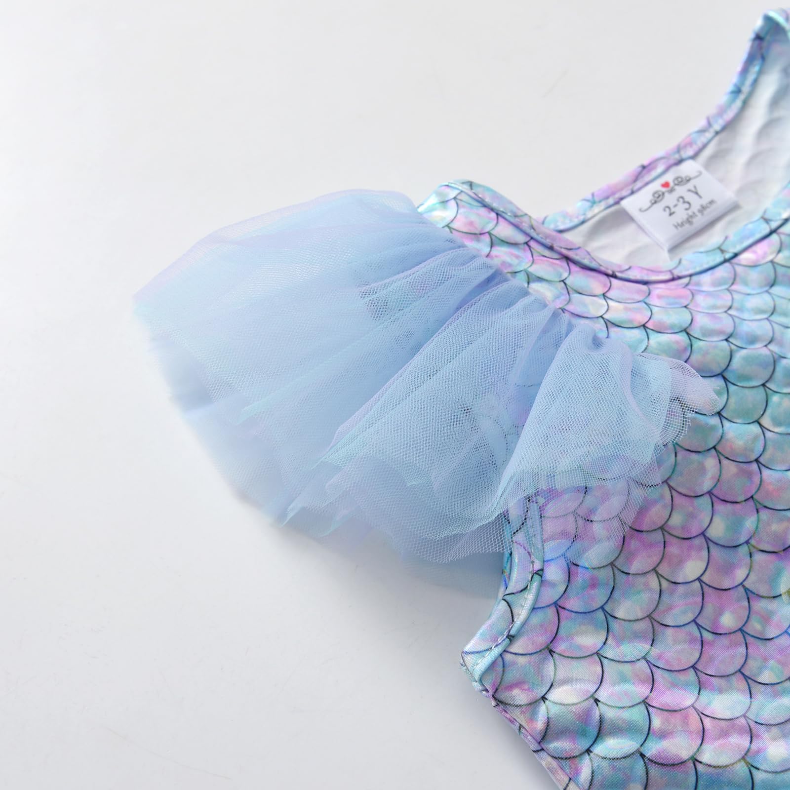 VIKITA Vestito Ragazze Principessa Sirena Colorata Costume Abiti