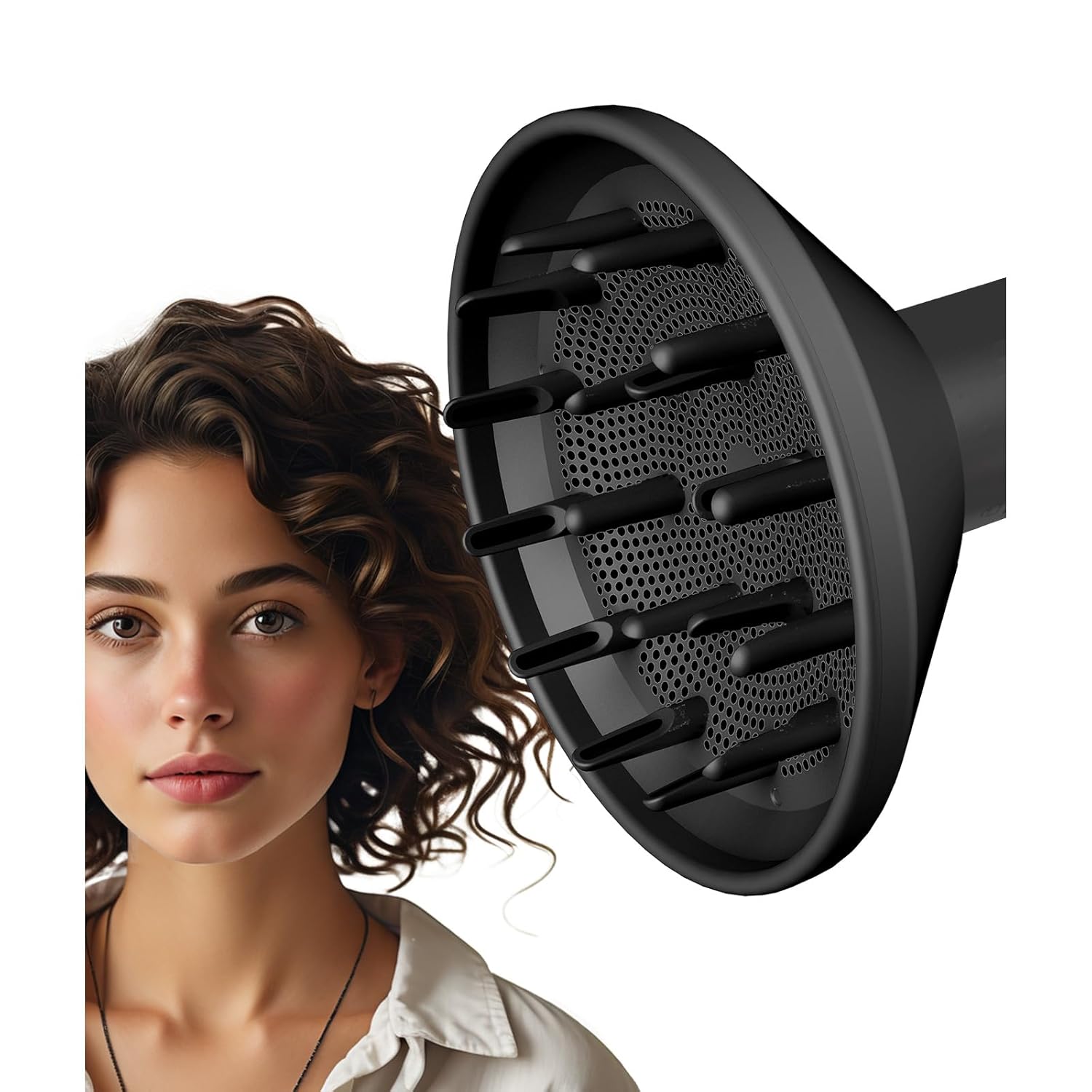 Diffuser Attachment for Shark FlexStyle Air Styling & Drying System, Enhance Natural Curls Accessories for Flex Style Dry Styler, Styling Tool for Wavy, Curly, Coily Hair, Black Diffuser Attachment for Shark FlexStyle Air Styling & Drying System, Enhance Natural Curls Accessories for Flex Style Dry Styler, Styling Tool for Wavy, Curly, Coily Hair, Black