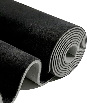 MIKKUPPA Black Suede Headliner Fabric 120" L 60" W, Foam Backed and Tube Packaging, Interior Replacement Material for Car/Truck/SUV/RV Roof, Home Repair/DIY Material Automotive Headliner Fabric