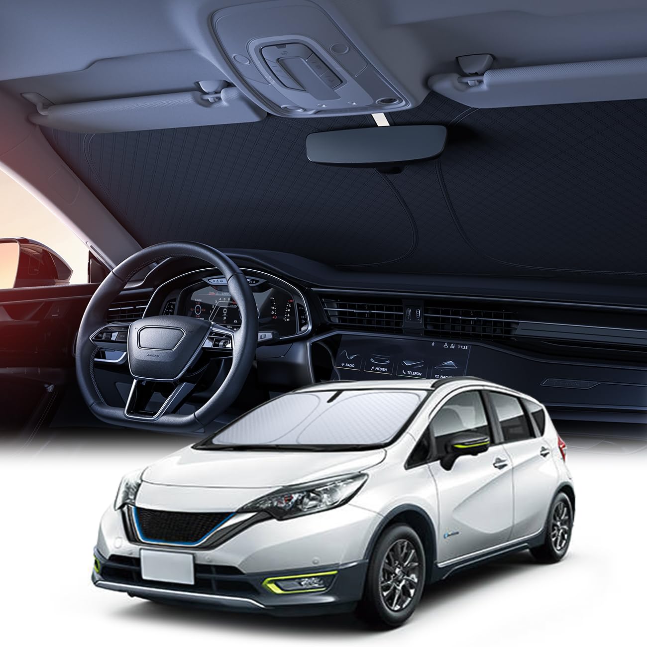【6層断熱素材】 Lamicall 日産 ノート 2代目 E12系 E12 NE…