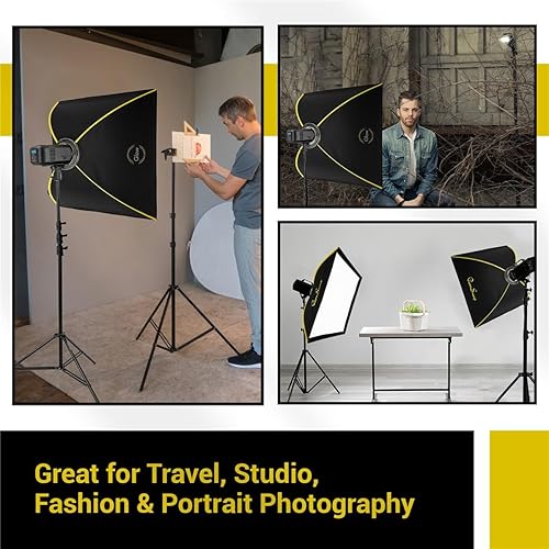 Miniatura 6 de Glow ParaSnap - Caja de luz cuadrada de 32 x 32 pulgadas con difusores externos e internos, 5.669 in Bowens Speedring, adaptador de intercambio de