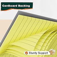 Vista 5 de Bloc de notas legales de 8.5 x 11 pulgadas, bloc de notas amarillas de 8.5 x 11.75 pulgadas de ancho, bloc de notas forradas para el hogar, escuela