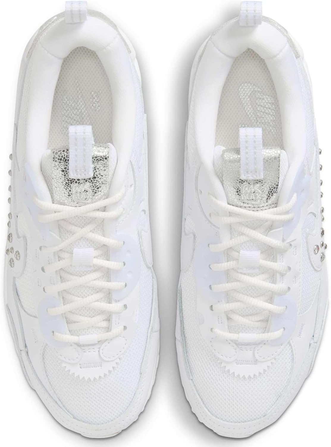 Nike Air Max 90 Futura Women's Shoes (FQ8888-100, White/Metallic Silver/Chrome/Platinum Tint) Size 6