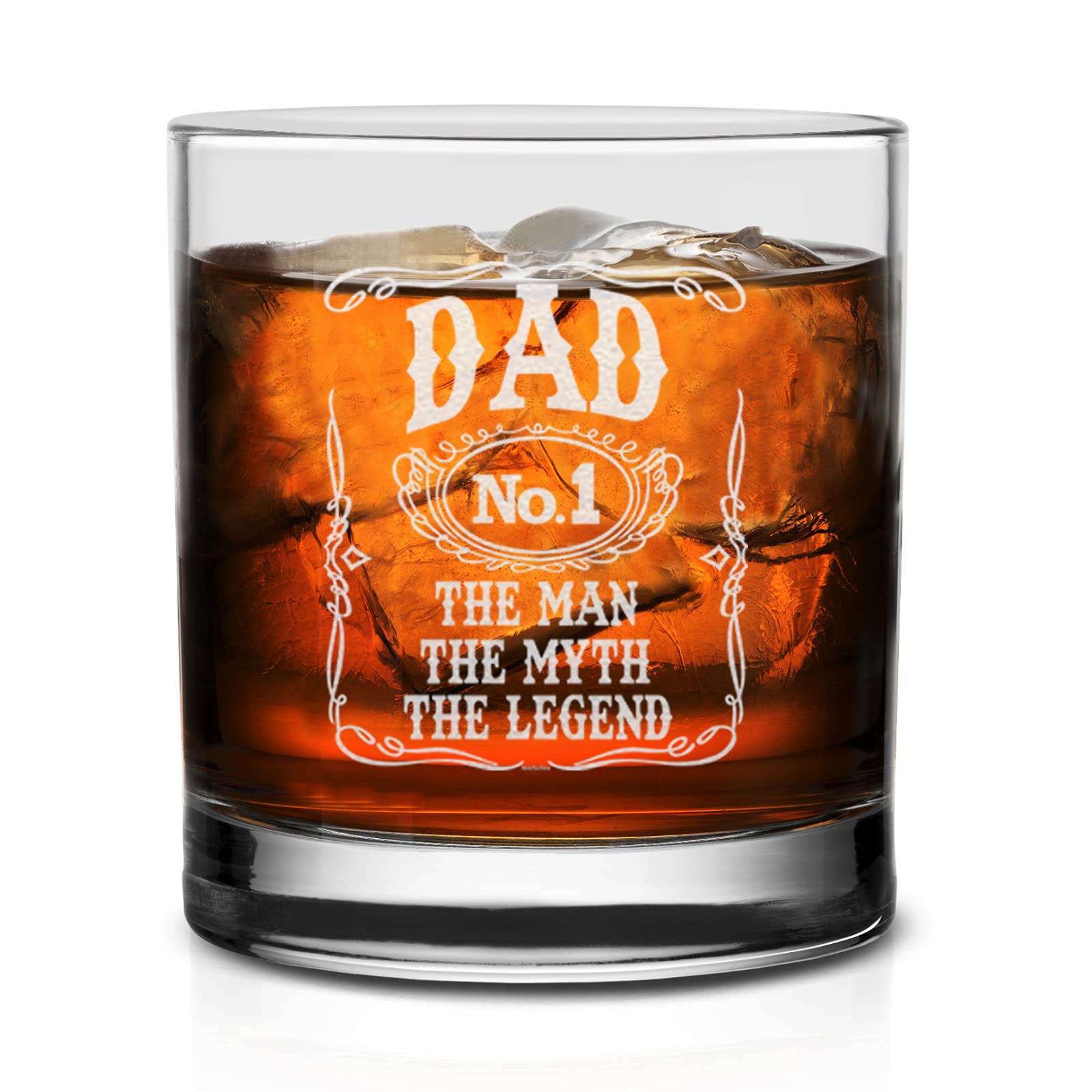 Dad The Man The Myth The Legend Number One Kieliszek do whisky - Szklanka do picia dla taty