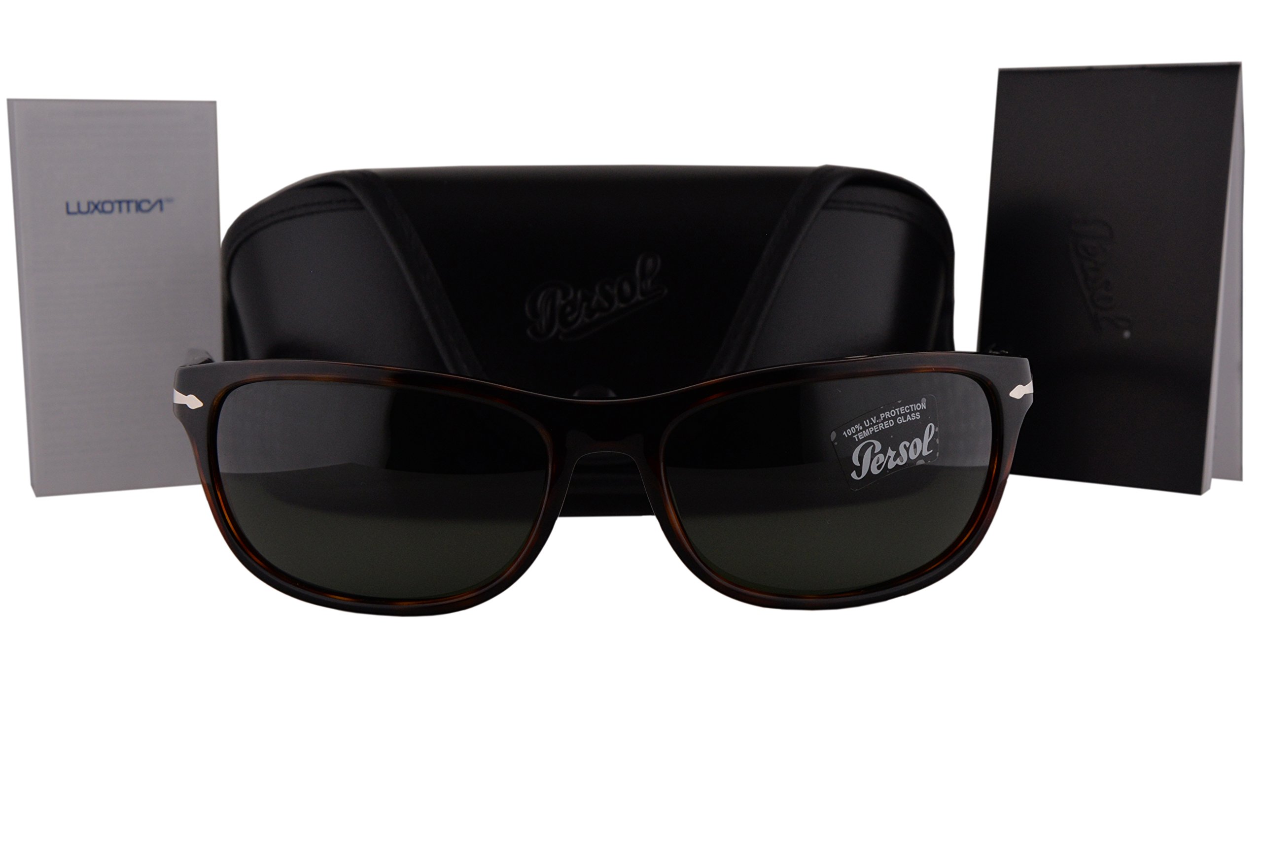 Persol Po3156s Sunglasses Havana W Green Lens 2431 Po 3156
