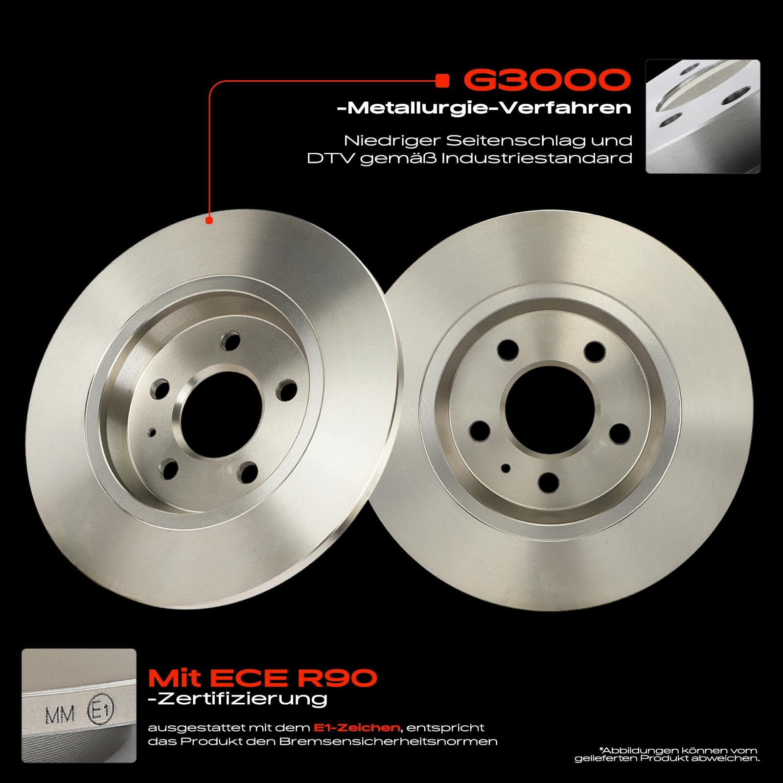 Frankberg Bremsensatz inkl. 2x Bremsscheiben + 4x Bremsbeläge Hinten Kompatibel mit A6 Avant 4G5 4GD A6 4G2 4GC A7 Sportback 4GA 4GF Replace# 4G0698451H,8K0615601M