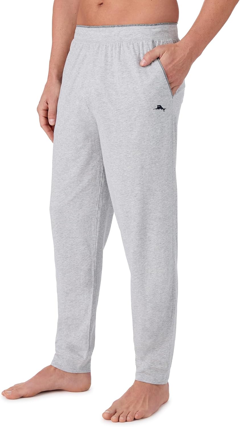 Tommy Bahama - Men's Essential Jogger, Long Tapered Cotton Blend Pajama Pants for Sleep or Lounge - Image 2
