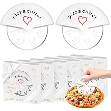 30Pcs Pizza Cutter Wedding Party Favors for Guests, White Mini Stainless Steel Pizza Cutter with Gift Box for Bridal Decoration Baby Shower Return Souvenirs Guest Prizes