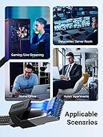 Vista 8 de UGREEN Cable Ethernet Cat 8 de 20 pies, cable de Internet plano de alta velocidad de 40 Gbps 2000 MHz, cable de red trenzado de 26 AWG, cables LAN