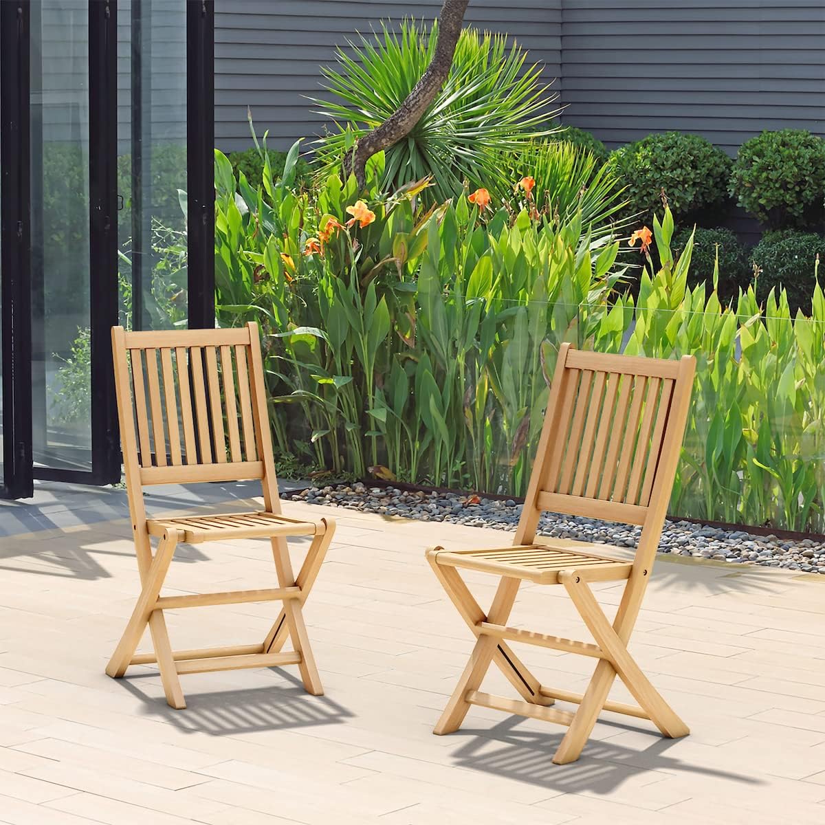 Amazonia Bergen 11-Piece Outdoor Oval Dining Set | Certified Teak | Ideal for Patio and Indoors, Light Brown