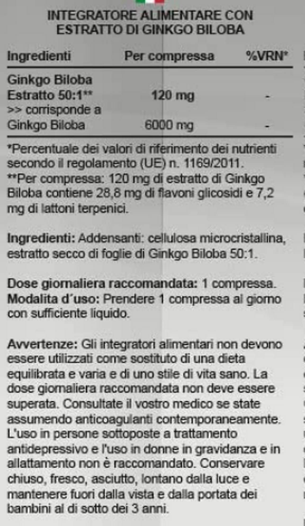 Obire Ginko Biloba 100 compresse (multi pack) - gingko biloba - energizzante naturale (100 compresse)