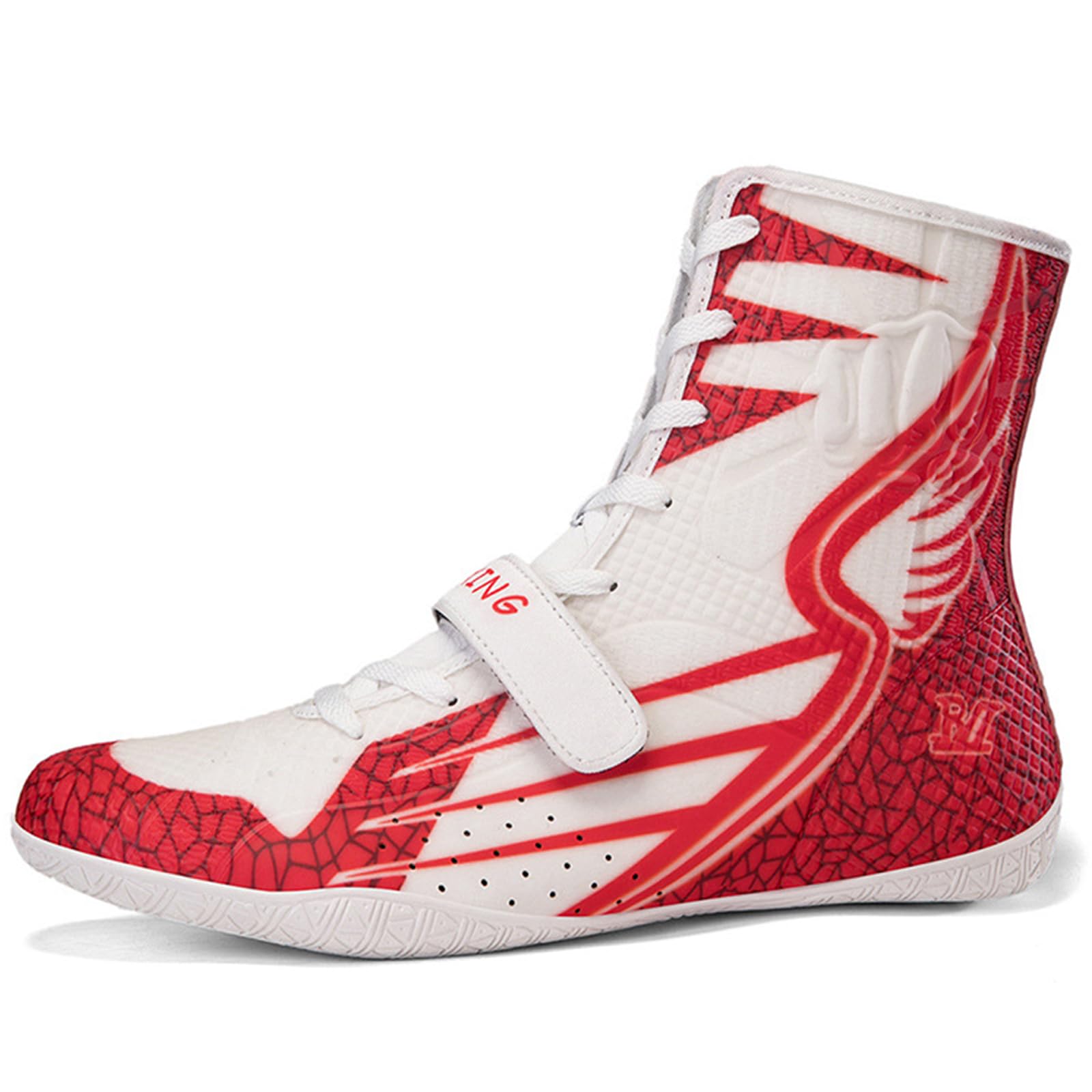 Scarpe da Boxe Uomo, Scarpe da Wrestling Pugilato Antiscivolo Traspirante per Arti Marziali, Atletica, Fitness, Bodybuilding, Taekwondo, Arti Marziali