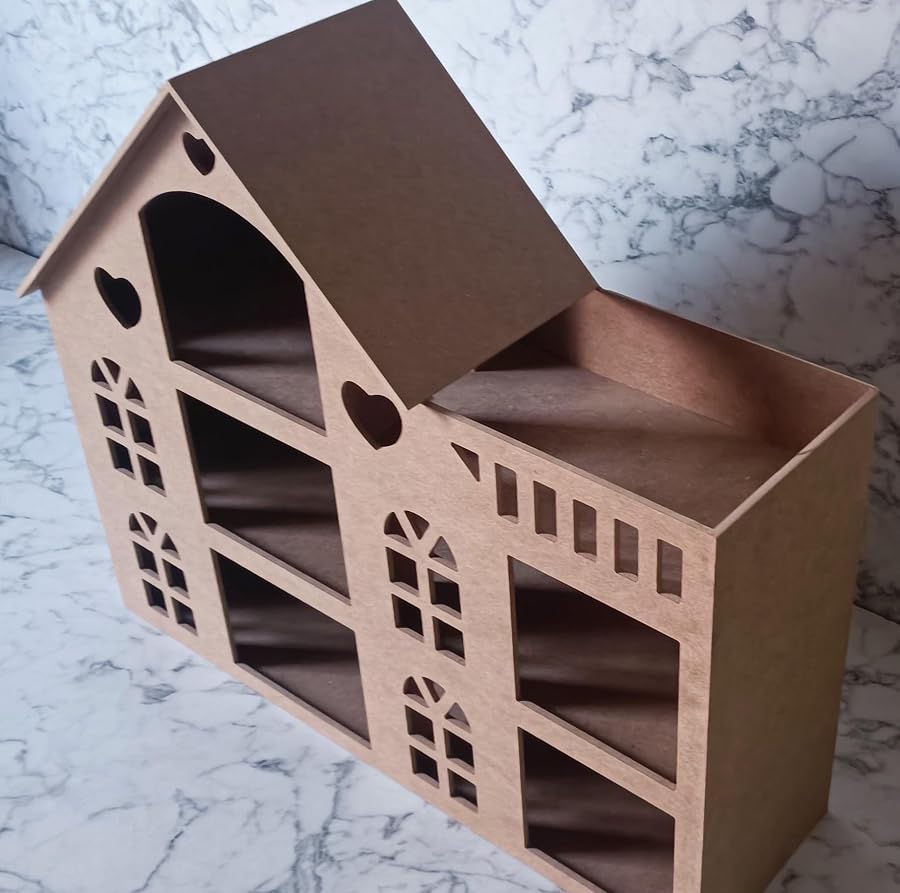 Hobi Adn 90208 Oyuncak Ev 3 Katlı Windows Penceri MODEL Ahşap MDF HAM… - Görsel 5