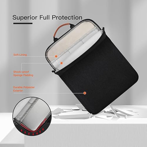 Miniatura 5 de Funda de transporte para tablet de 13.3 a 14 pulgadas para iPad Pro M4 y Air M2M3 2025, iPad de 12.9 pulgadas, portátil de superficie de 13.8