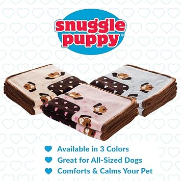 بطانية Snuggle Puppy للحيوانات الأليفة - بطانية مريحة للكلاب الصغيرة - بطانية للكلاب قابلة للغسل في الغسالة باللون الأزرق