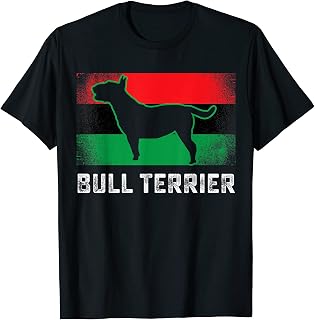 Bull Terrier Dog pet owner lover- Pan africa vintage flag T-Shirt