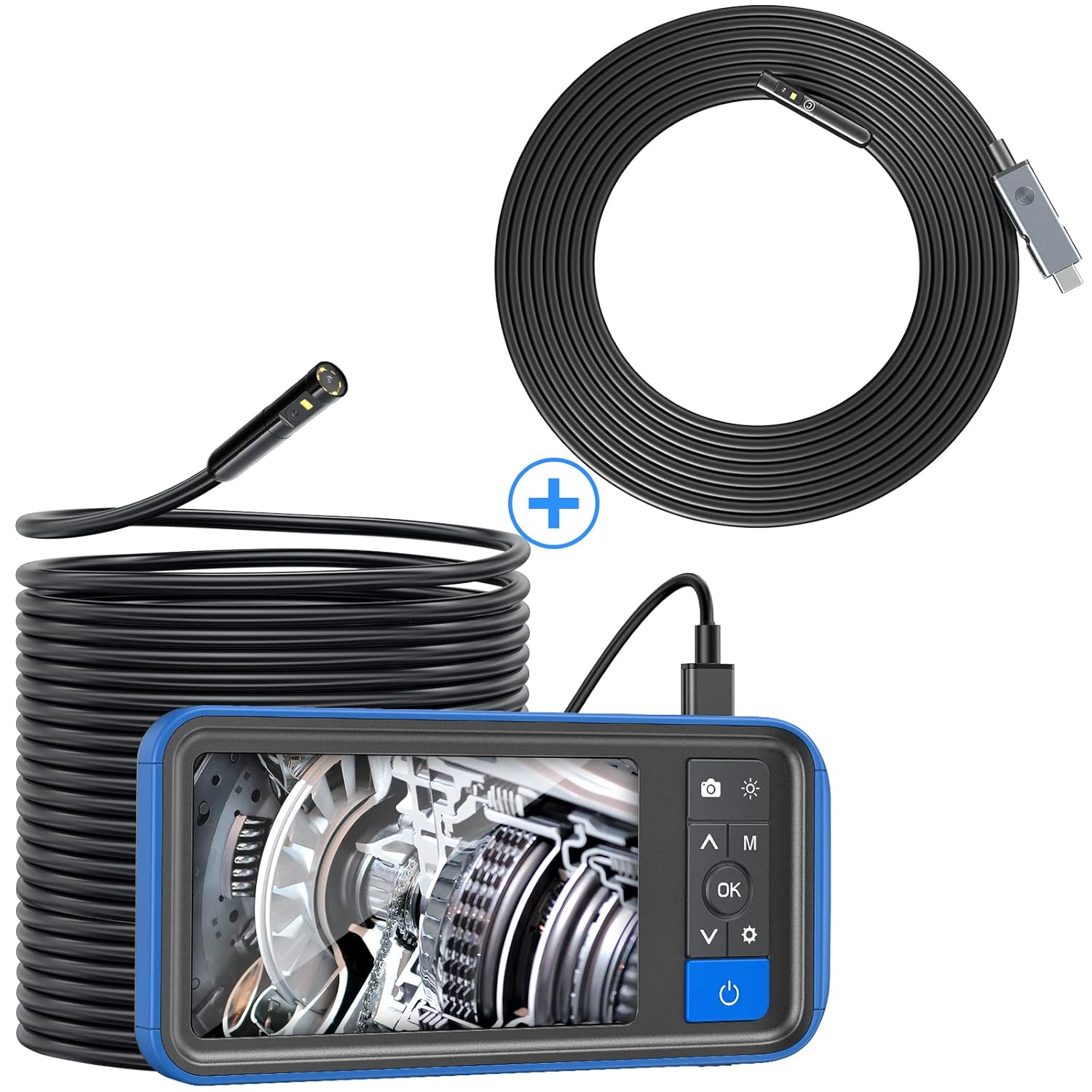 Teslong Dual Lens 50FT Endoscope Borescope & 7.9mm/0.3inch 16.5FT Triple Lens Probe