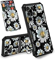 Vista 11 de Funda tipo cartera para Samsung Galaxy S23 Ultra, de doble capa, resistente, a prueba de golpes, con ranura para tarjetas desmontable y función