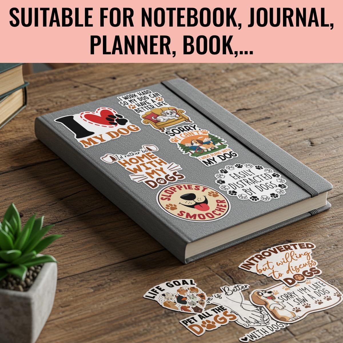 TODOLIA (10Pcs-3in) Funny Dog Owner Sticker Pack, Dog Lover Gift for Pet Owner Mom Dad, Canine Pet Puppy Lover Decoration for Laptop Tablet Water Bottle Tumbler Office Helmet Car Truck Vehicles - Image 6