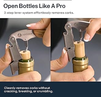 HiCoup Kitchenware Stainless Steel with Rosewood Waiters Corkscrew