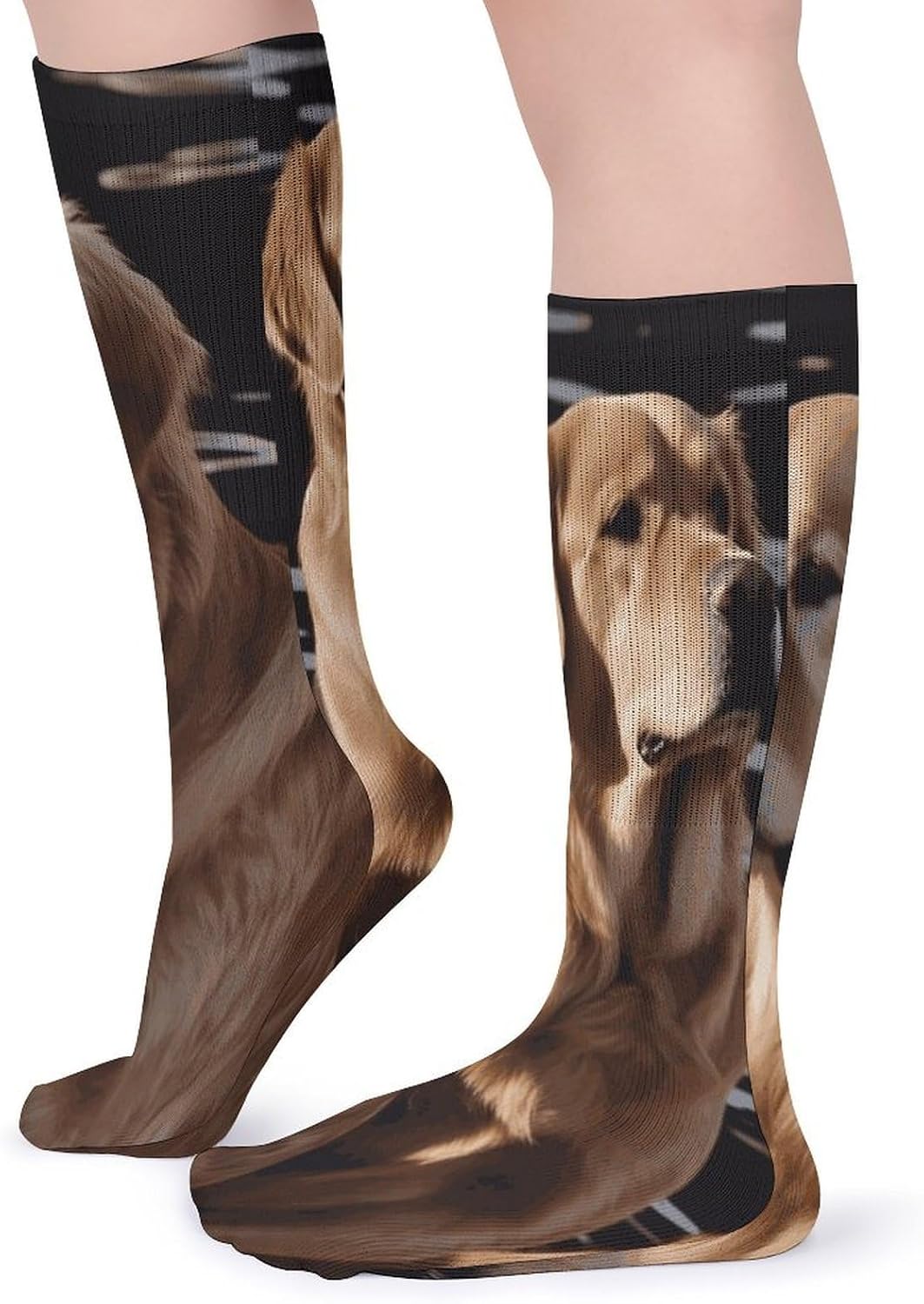 Golden Retrievers Stocking - Cute Casual Long Athletic,Crew Sock for Men Women,Running Socks Soft Breathable for Gift