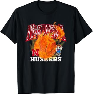 Nebraska Cornhuskers Basketball 90's Flame T-Shirt