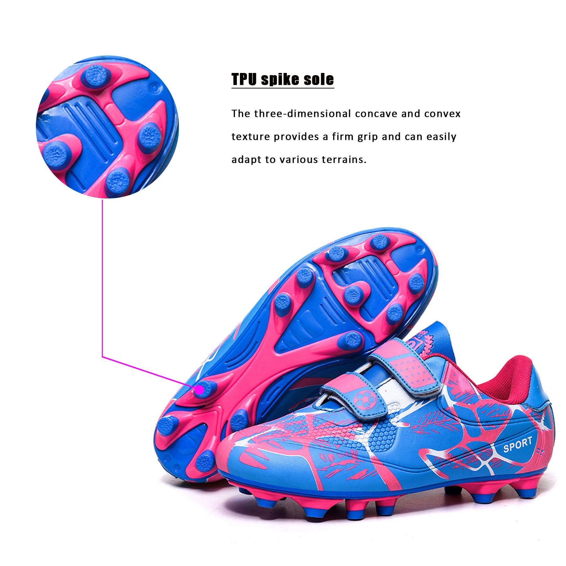 Sainilei Scarpe da Calcio Ragazzi FG/AG Professionale All'aperto Calcio da Scarpe Ragazzo TF Allenamento Bambini Teenage Spike