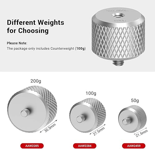 Miniatura 6 de SMALLRIG Contrapeso extraíble 1.76 oz para DJI Ronin SRonin RS 2  Ronin-SCRonin RSC 2 y para estabilizadores de cardán Zhiyun - AAW2459