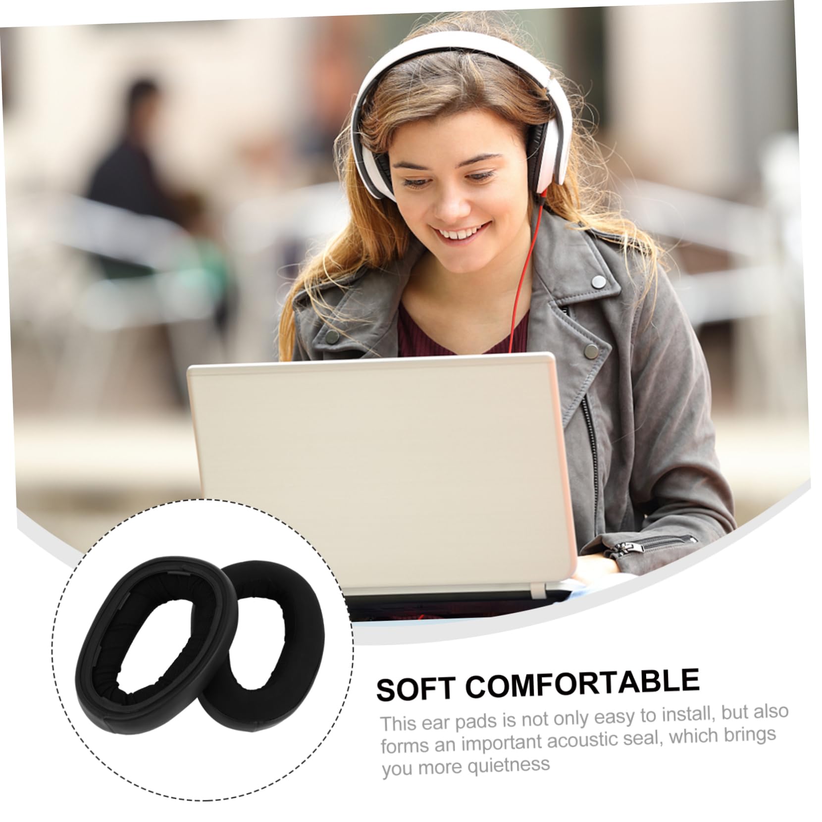 DOITOOL 3 Paia Di Cuscinetti Auricolari Di Ricambio Per Cuffie Cuscinetti Auricolari in Morbida Spugna Antirumore Design Ergonomico Per Un Uso Confortevole