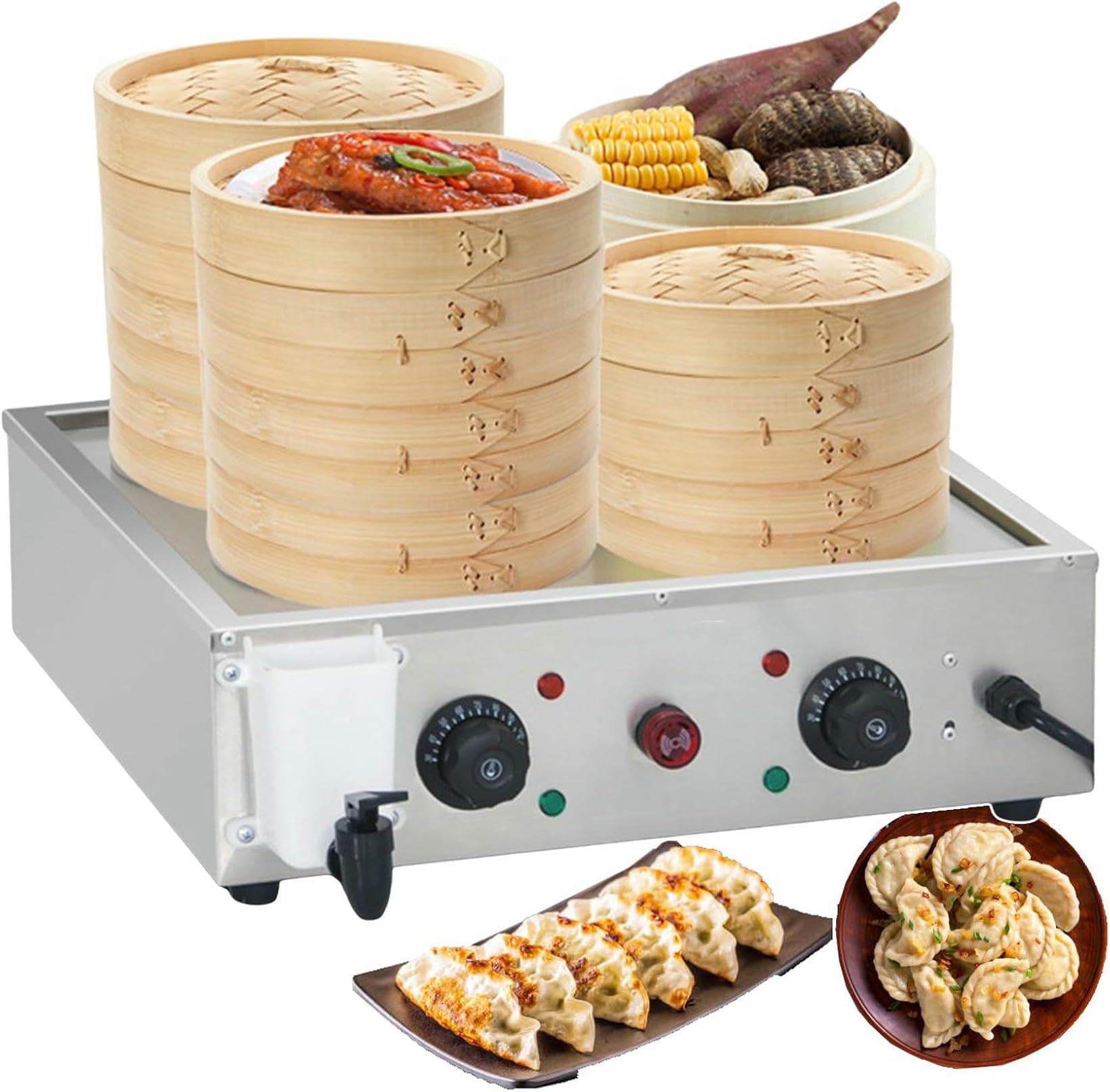 Machine à vapeur pour petits pains au petit-déjeuner et buffets chauds avec alarme