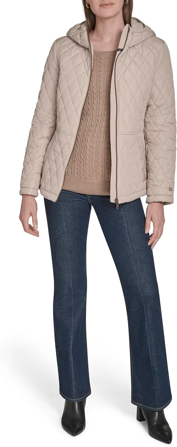 Tommy Hilfiger Women's Long Sleeve Zip Up Essential Quilted Jacket - Image 2