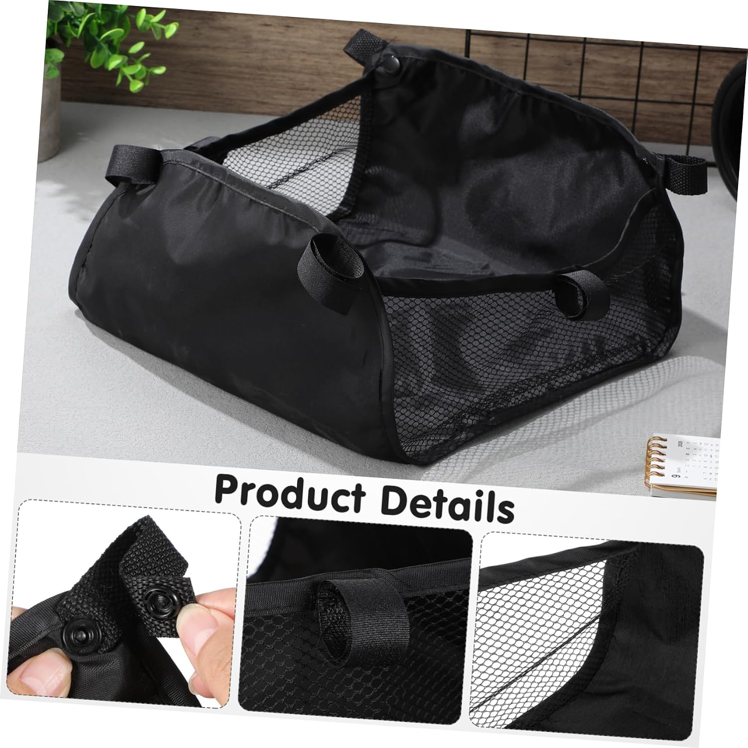 Toyvian 3pcs Stroller Storage Organizer Bag under Bottom Basket for Diaper Bags and Shopping Items Mesh Design for Pushchair Use Fits Strollers