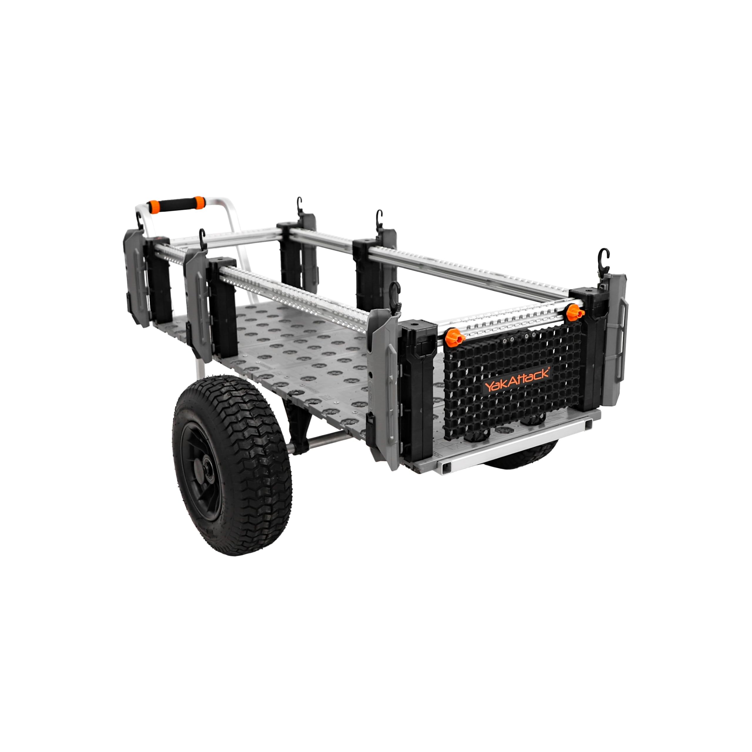 YakAttack SandRig Beach Wagon with Big Wheels for Sand - 16” Rubber Tires | 20” x 54” Heavy-Duty Fishing Cart | All-Terrain Sand Wagon for Beach | High-Capacity Pull Cart for Fishing Gear