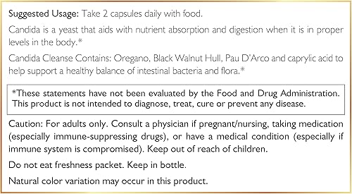 Miniatura 5 de Cocó March N.M.D Candida - Limpieza de 30 días - Hecho de hierbas y enzimas - Sin gluten, vegano, sin OMG, sin lácteos, sin soja, 120 cápsulas