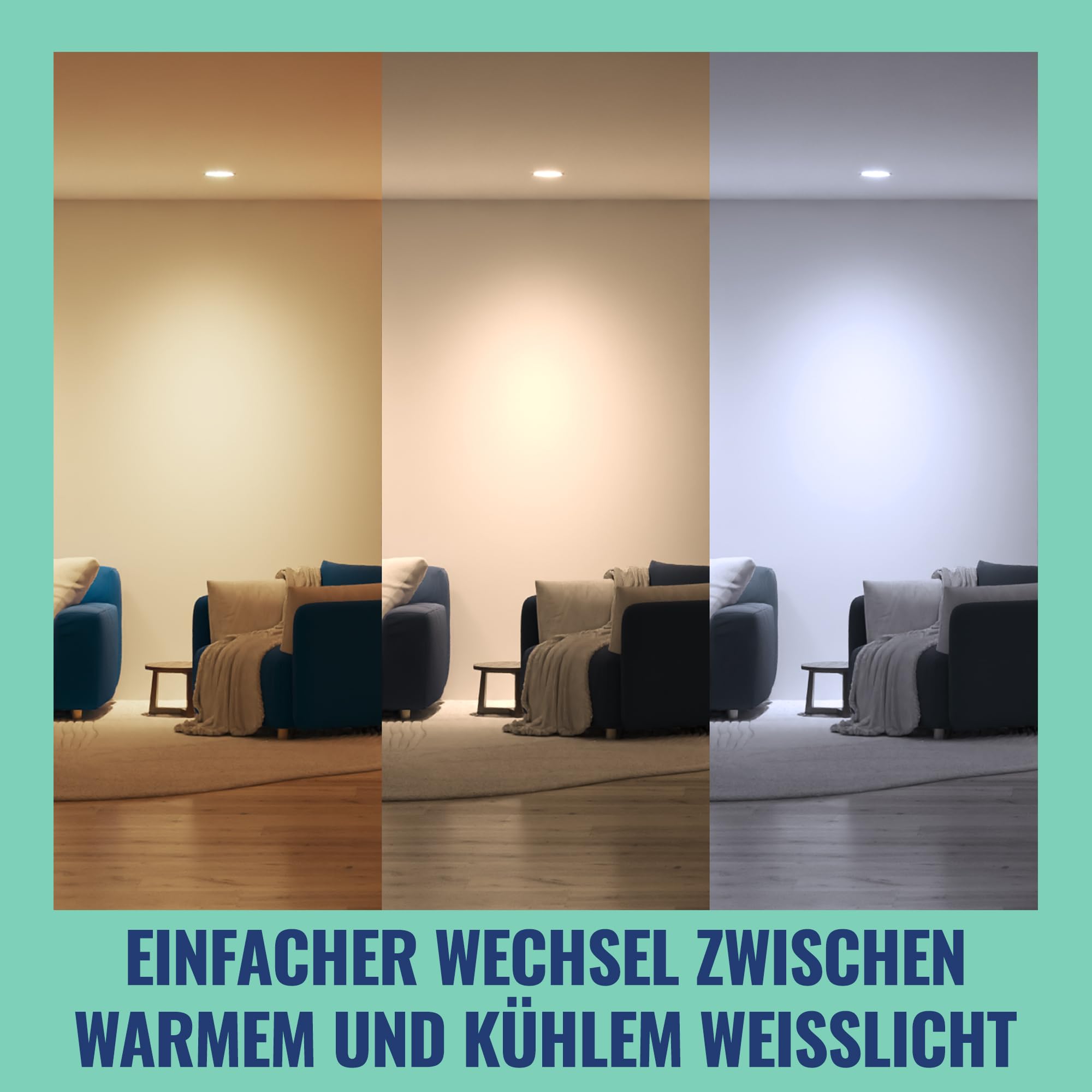 WiZ Smart LED Glass GU10 Spotlight, Full Color and Tunable White, 50 W Äquivalent, 2200–6500 K, 345 Lumen, dimmbar, kompatibel mit Alexa, Google Assistant und Apple Home, 4er-Pack